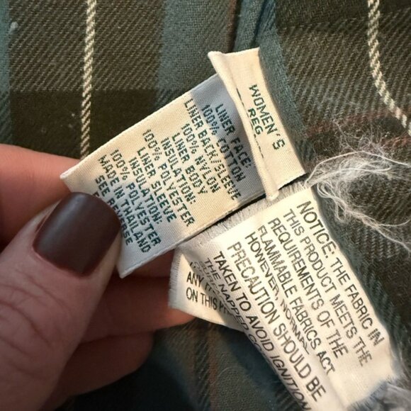 LL Bean Chore Barn Tan Jacket with Brown Collar EUC 2708 - Picture 11 of 13